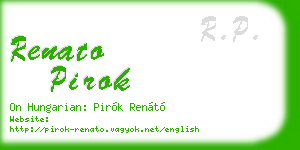 renato pirok business card